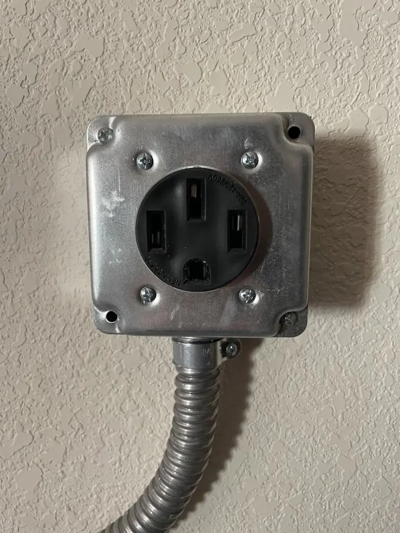 NEMA 14-50 outlet installed for Electrical Panel Upgrade in Wharton